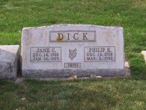 Grave of Philip Dick and his sister Jane