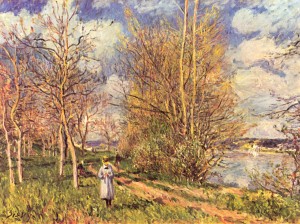 Alfred Sisley.  Small Meadows in Spring. 1880